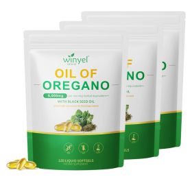 WINYEL Basil Oil Soft Capsules Containing Black Seed Oil 6000 Mg - Basil Oil Capsules Are For Immune And Digestive Support - Gluten-free Soft Capsules (Option: 3 PCS)